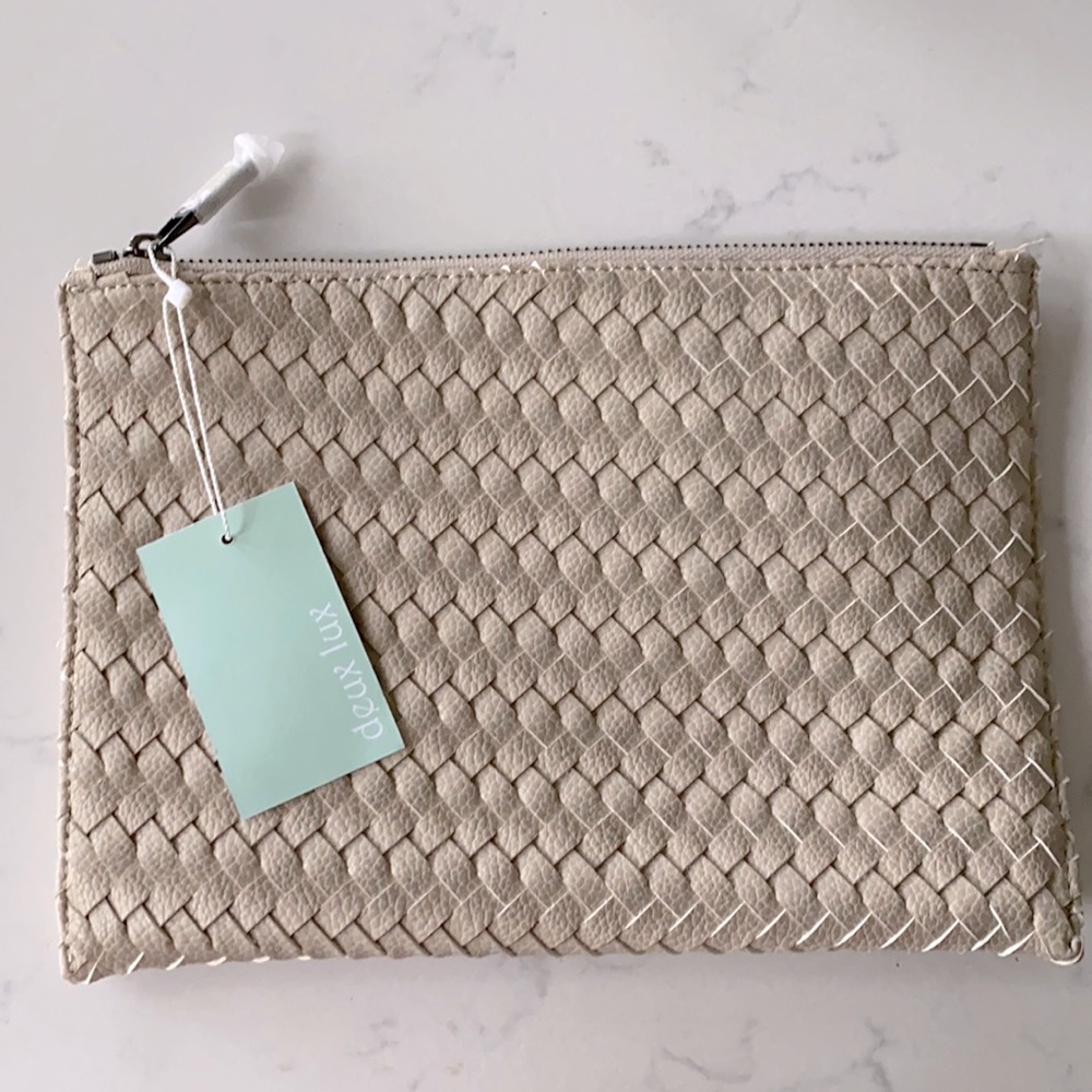 NWT taupe clutch